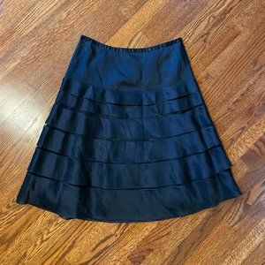 The Limited Black Tiered A-Line Skirt - Size 10